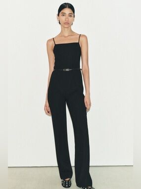 Zara full length belted black jumpsuit sz.XS